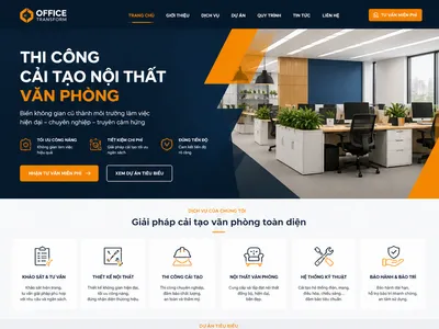 Mẫu giao diện website Website Dịch Vụ Cải Tạo & Sửa Chữa Văn Phòng (OfficeRenew)