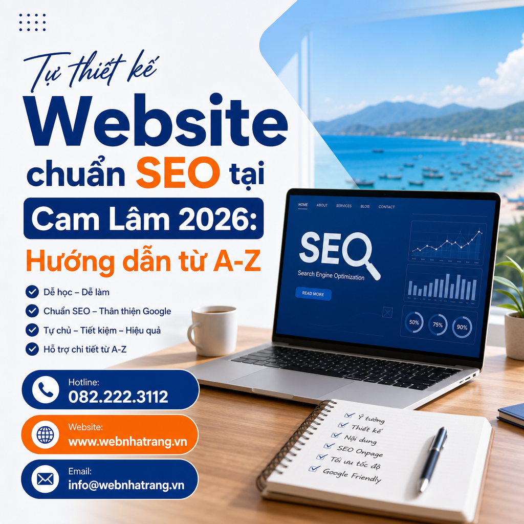 Hướng Dẫn Tự Thiết Kế Website Chuẩn SEO 2026 Chi Tiết Từ A-Z