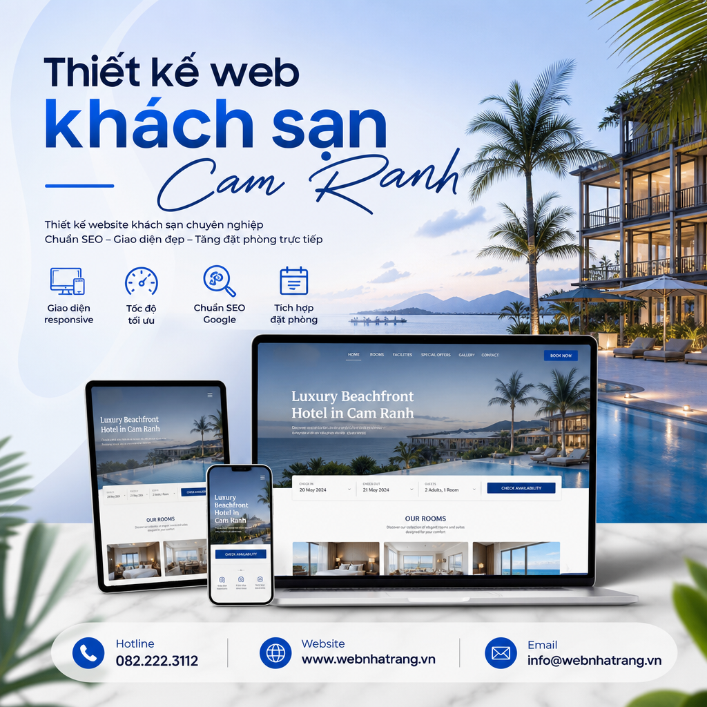 Thiết Kế Website Khách Sạn Tích Hợp Đặt Phòng & Thanh Toán Trực Tuyến